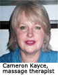 Cameron Kayce, massage therapist